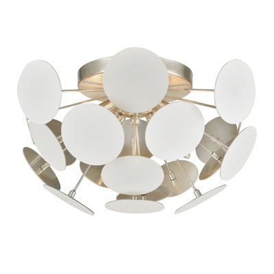 Plafonnier encastré 4 lumières Modish de 18 po de large - blanc mat