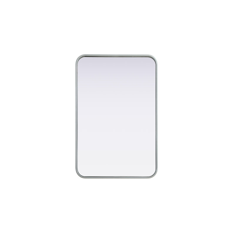 Erath Contour Metal Mirror, Silver, 30" x 20"