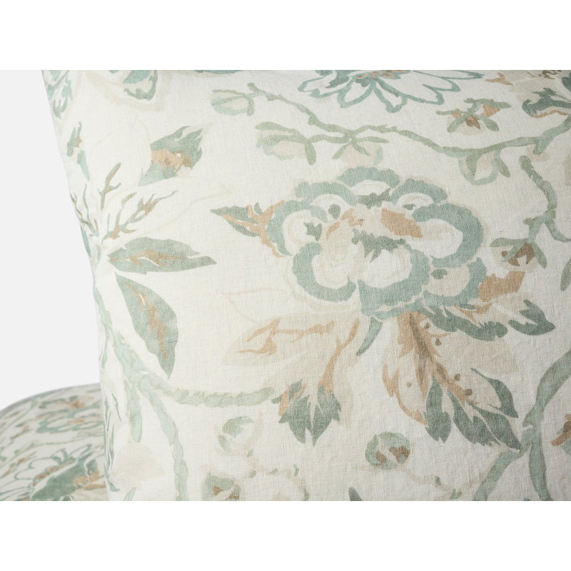Sea Bloom Print Sham King Natural W/Sage, Natural w/Sage, King