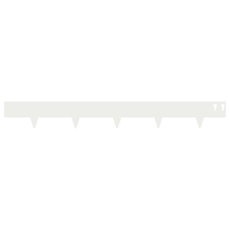 100cm W Steel Lawn Edging, 12cm H x 100cm W, White