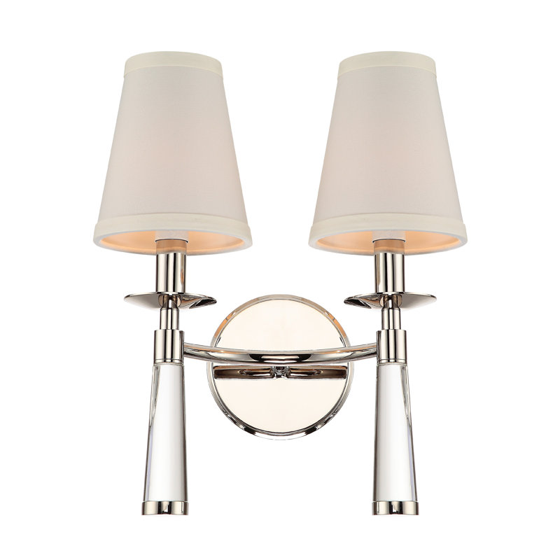 Baxter 2 Light Sconce, Polished Nickel