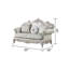 Causeuse de style traditionnel toscan en bois