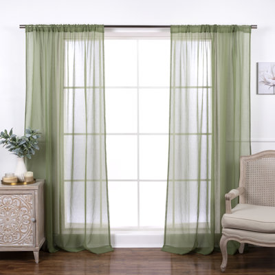 Paire de rideaux transparents avec passe-tringle Walton