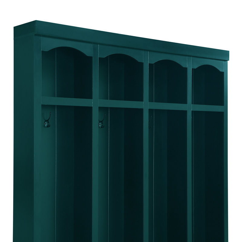 Arbre d'entrée de 59 po de largeur avec banc et rangement pour chaussures, Vert