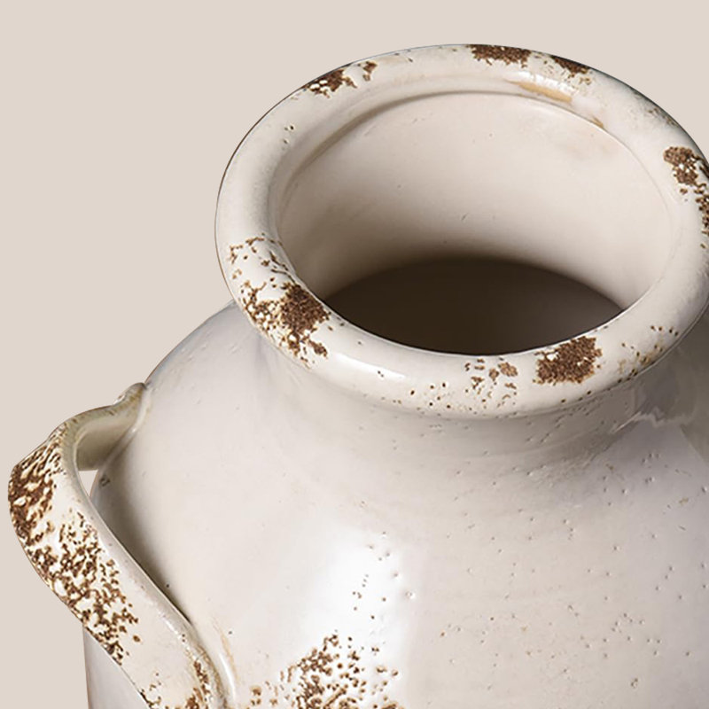 Vase de ferme rustique en céramique, vase à fleurs décoratif, vase Boho pour la décoration intérieure