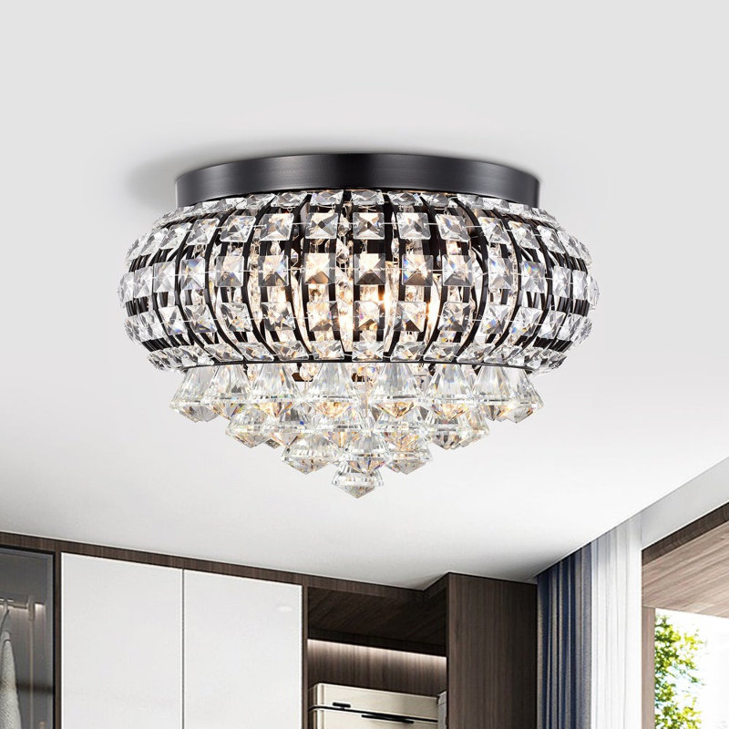 Plafonnier encastré 4 lumières 16 po Leesburg, Noir