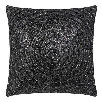 Sparkles Home Gatsby 16" x 16" Velvet Throw Pillow | Glass rhinestones | Feather Fill