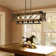 Frakes 5-Light Farmhouse Square/Rectangle Chandelier for Kitchen Island with Solid Wood Accent