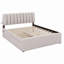 Grand lit plateforme tapissier en molleton avec gigogne-866742407-866742406