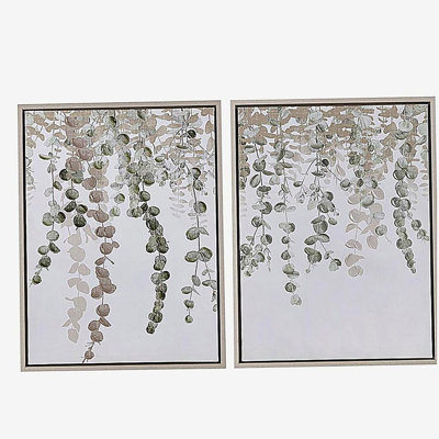 Eucalyptus 2-piece Framed Canvas Wall Decor Set