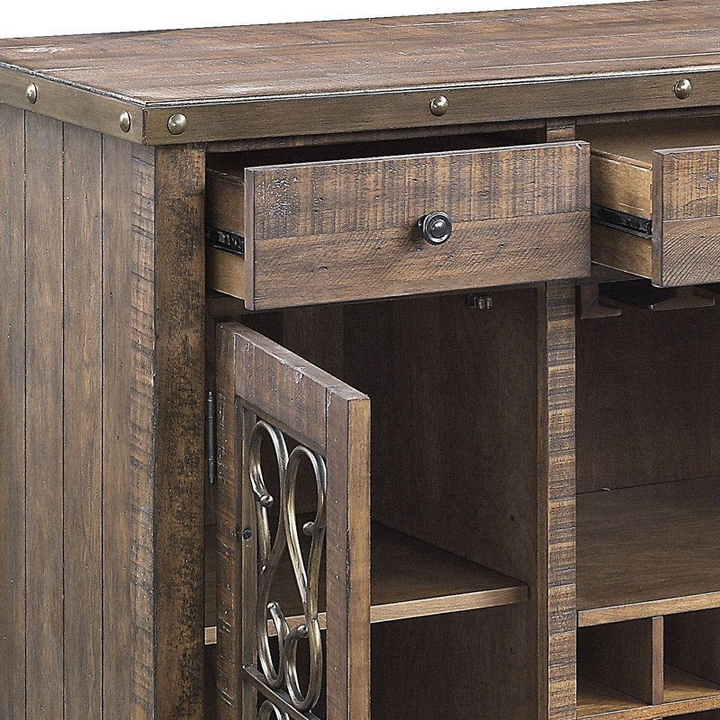 Server With Cup Holder & Wine Rack