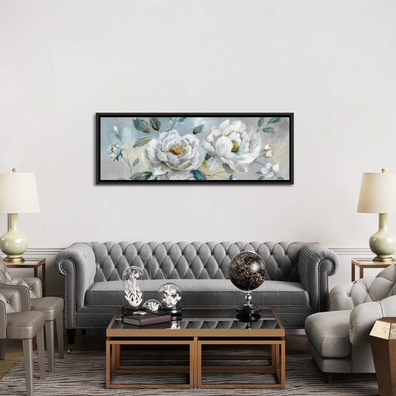 « darling duo », reproduction d’impression sur toile tendue, H 12 po x l 36 po x P 1,5 po, Toile avec cadre noir