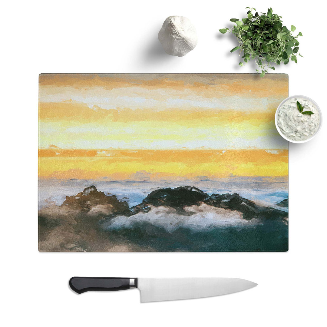 Glass Mountain Peaks in Abstract Chopping Board