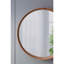 Miroir mural rond en bois D39,4 "x3"