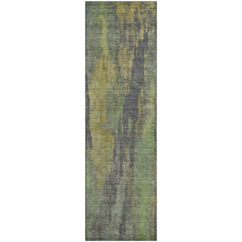 Premium Machine Washable Lampkins AMF1648 Abstract Rug, Runner 2'3" x 7'6"