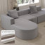 Canapé modulaire en L en forme de L, canapé en tissu de velours côtelé désossé de 110 po avec assise très profonde, canapé Cloud Comfy-1734666490