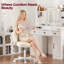 Vanity Desk Chair Dressing Table Chairs Swivel Armless Height Adjustable Foam Padded Bedroom Makeup Office Chair-1120436722-1120436720