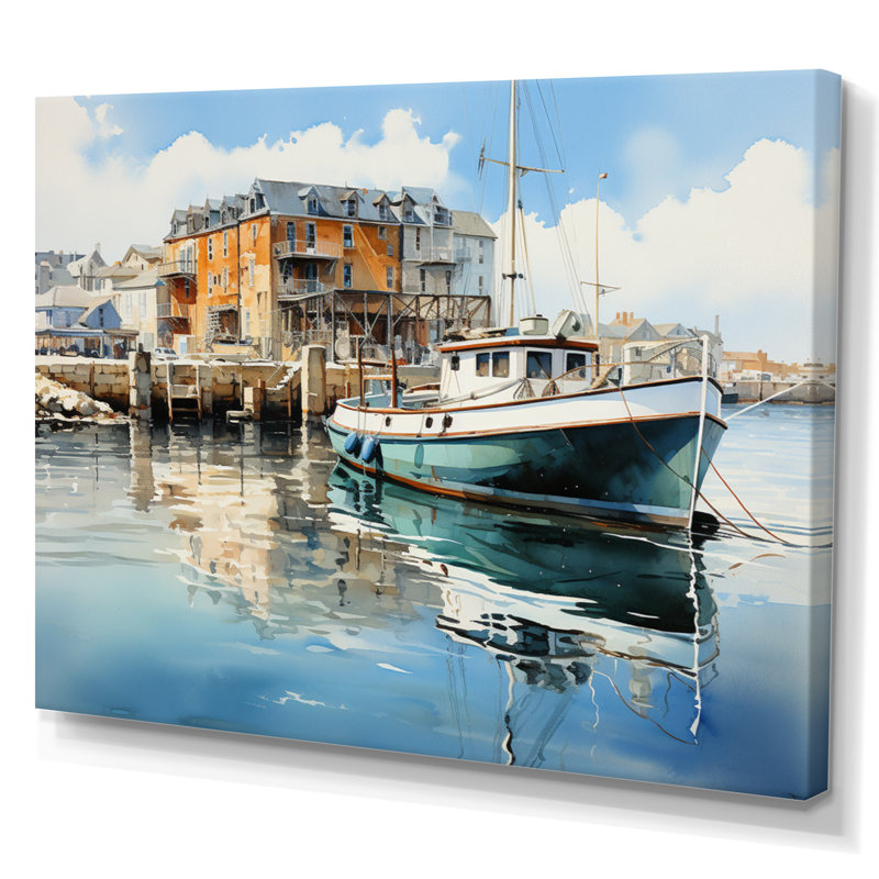 Port Harbor Reflections douzième, H 12 po x l 20 po, Toile tendue