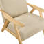 Chaise brune avec structure en bois massif et structure en bois d'hévéa-120260412