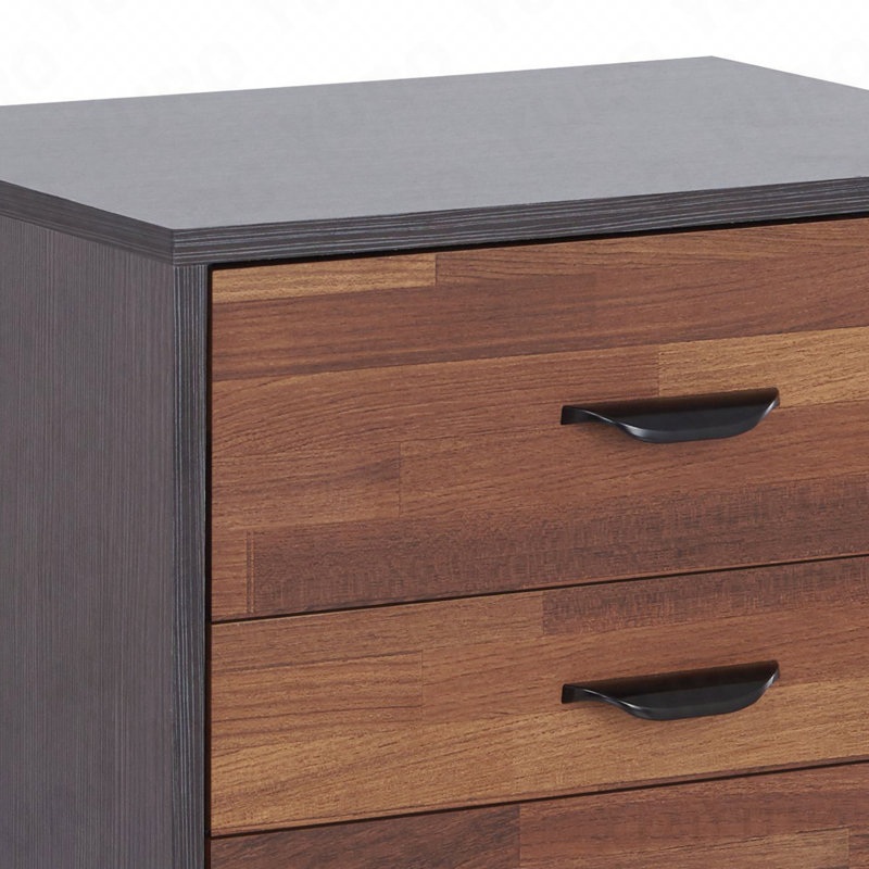 Table d'appoint, finition noyer Eloy et espresso