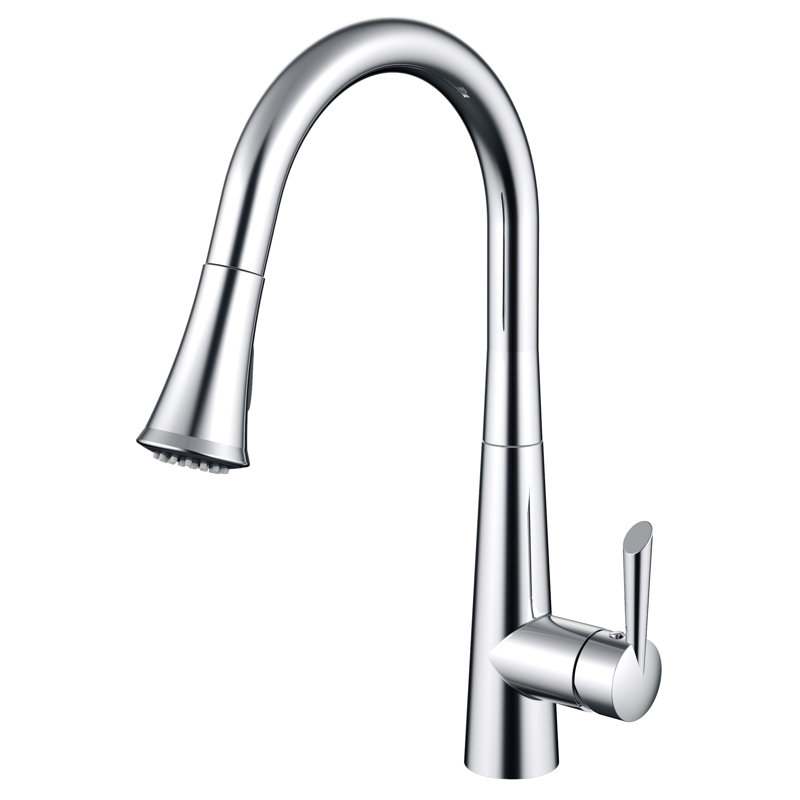 Daweier Pull Out Kitchen Faucet, Brushed Nickel