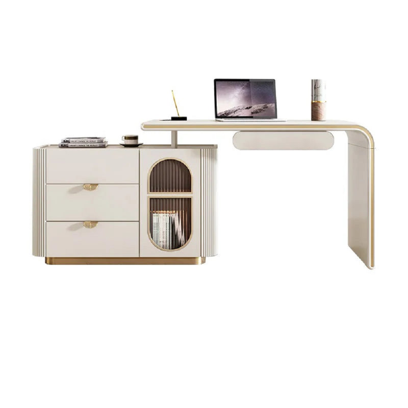 Ashtrid Executive Desk, Right Hand Facing, White