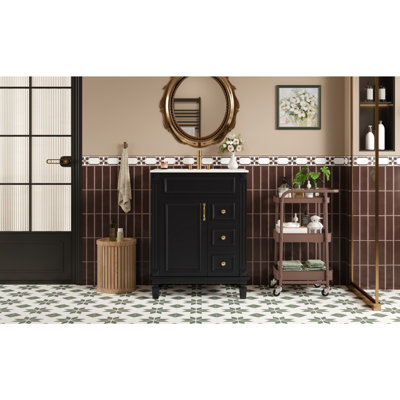Meuble-lavabo 24 po avec lavabo en céramique