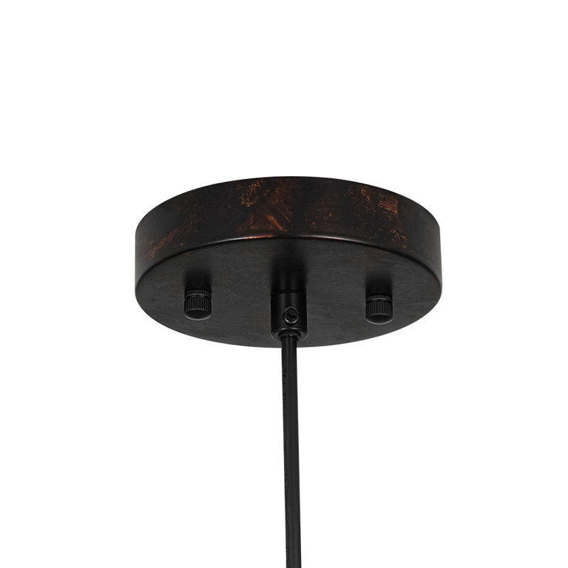 Luminaire suspendu en forme de dôme martelé en métal 1 lumière Farmhouse