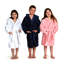 Peignoir en microfibre / molleton en polyester avec poches et capuche-95376727-95376731