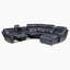 Canapé modulaire inclinable moderne et contemporain en similicuir de 108 po avec 3 fauteuils inclinables, console de rangement et ressorts ensachés Chalbi-1956824081-1956824082