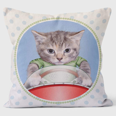 Tabby Driver - Pets Factor Kids Pillows