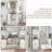 68" Corner Kitchen Pantry With 4 Doors And Adjustable Shelves-1859421547