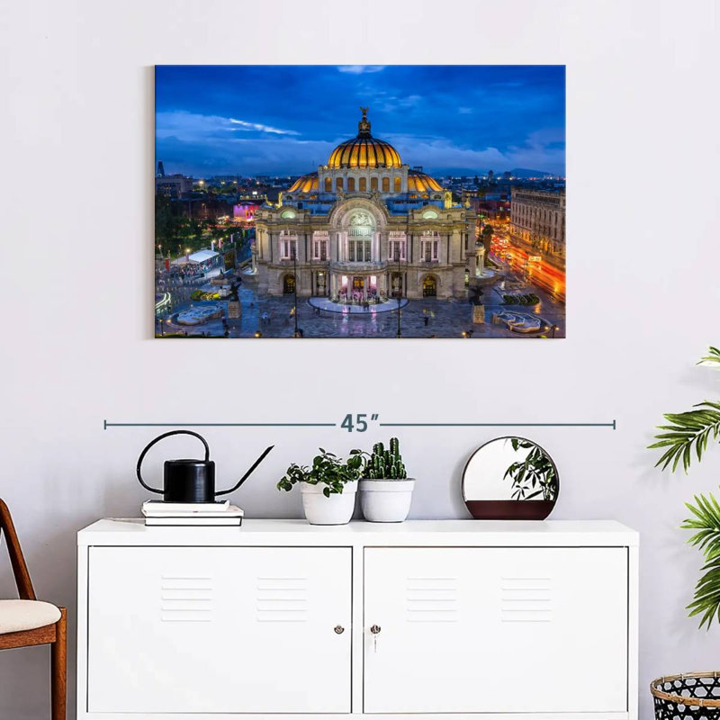 Palais des beaux-arts de Nicci au Mexique, H 24 po x l 36 po