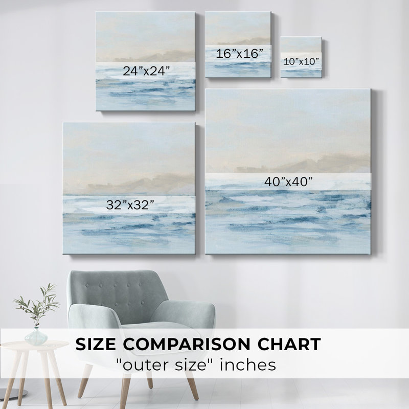 Toile tendue Distant Tides I-Gallery, H 8 po x l 8 po x P 1,5 po