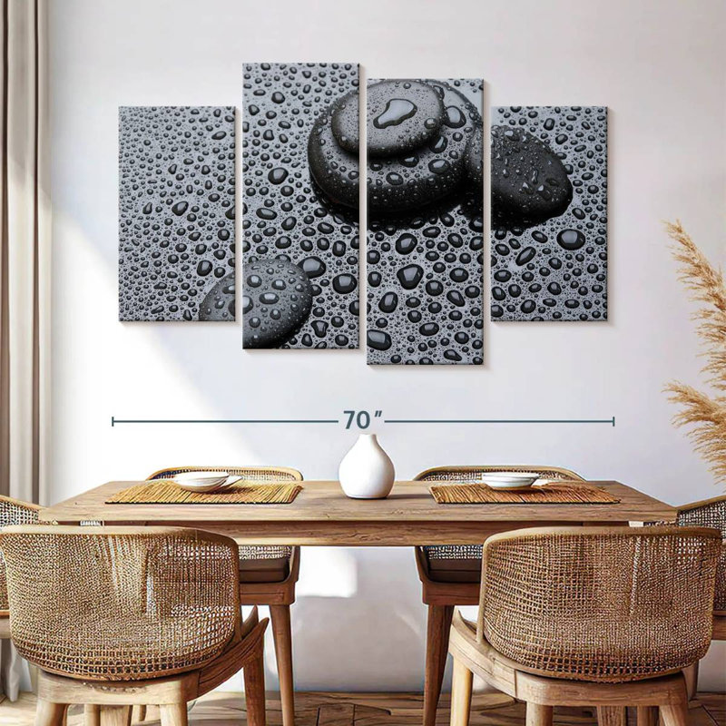 Kerrick Dewy - pierres noires, H 42 po x l 68 po