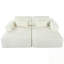 Canapé-lit double en velours côtelé avec 2 coussins-1221513072