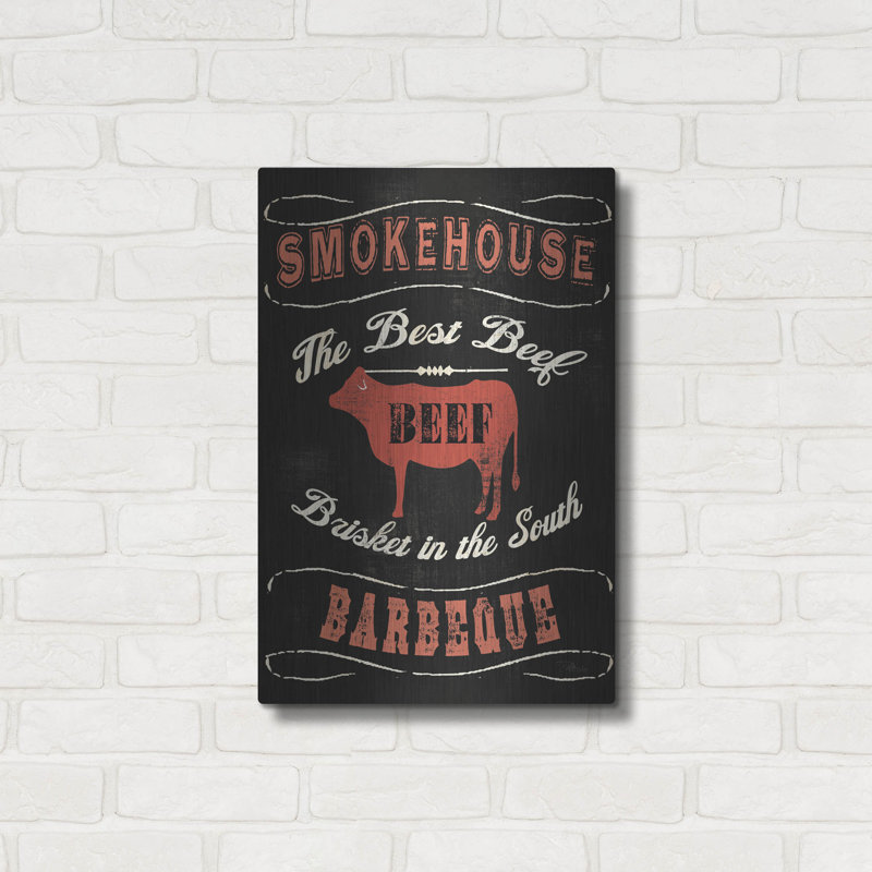 «Smokehouse Barbecue» par Pela Studio, art mural en métal, H 24 po x l 16 po