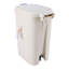 8L Foot Pedal & Press-to-Open Cream White Trash Bin-422087556