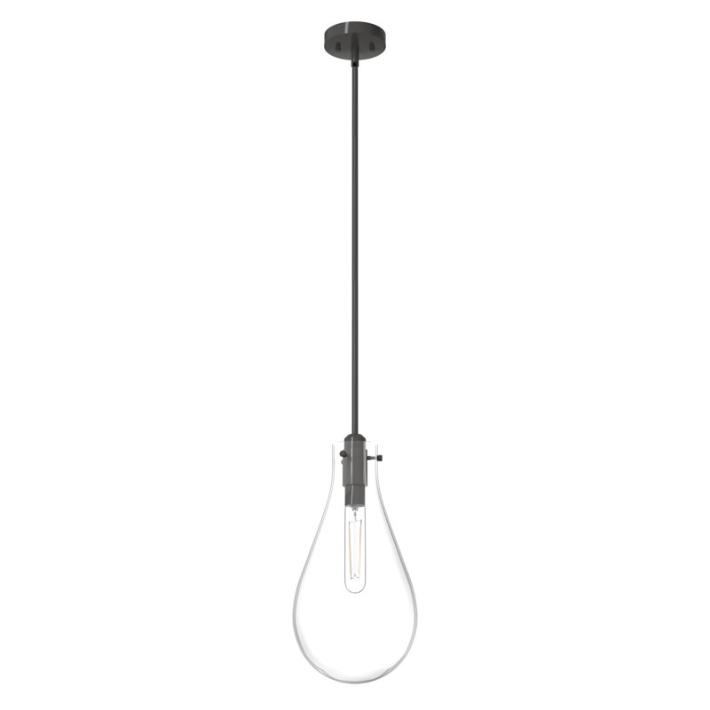 Luminaire suspendu simple à 1 lumière Lundin, Petit, Bronze noble