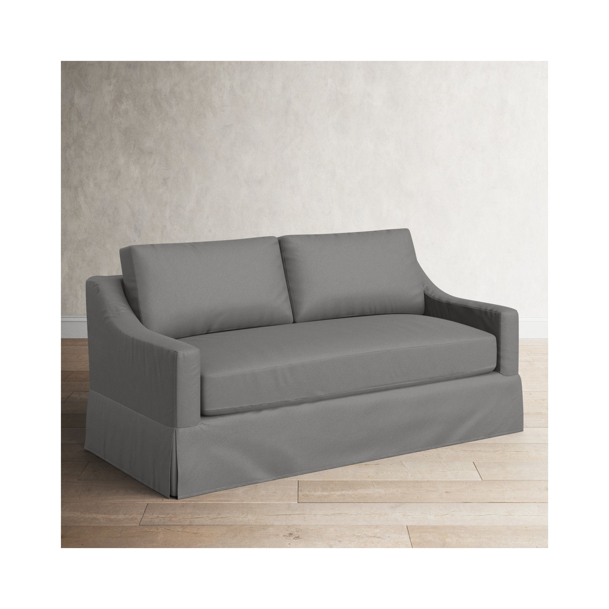 Cranbrook 78'' Upholstered Sofa, Bayou Light Gray Canvas