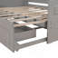 Lit de jour en bois avec lit gigogne et deux tiroirs de rangement, extensible