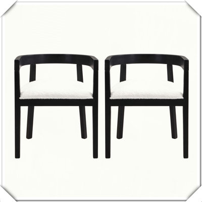 2-Piece Armrest Dining Chair Sturdy Comfortable Stylish Durable Practical Versatile