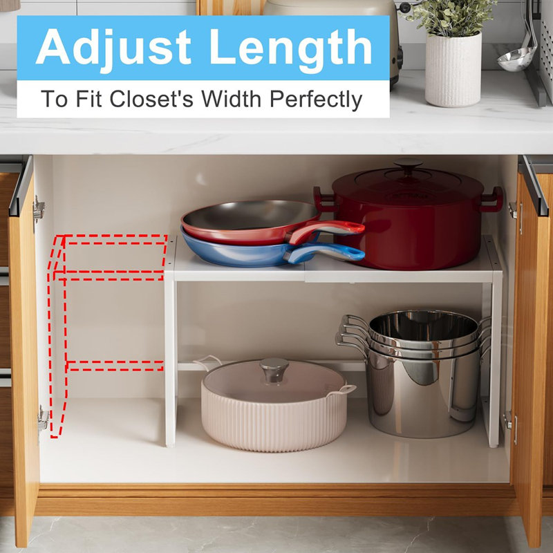 Étagère en métal robuste de 110 lb - Organisateur de rangement réglable et empilable - Blanc - Cuisine, garde-manger, garage, entrepôt, support pour petit appareil