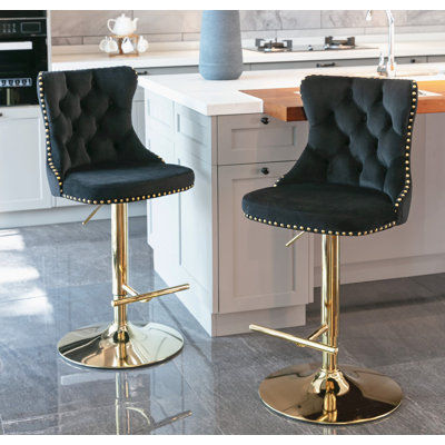 Pascola Swivel Adjustable Height Bar Stools Kitchen Barstools
