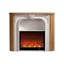 French Solid Wood Simulated Flame Decorative Fireplace Cabinet