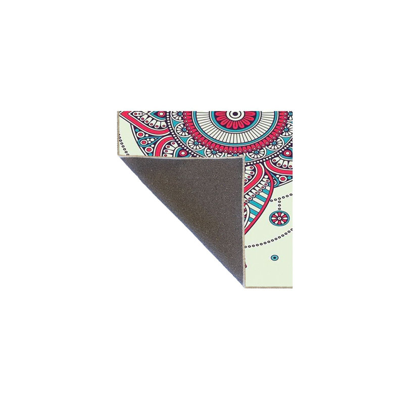Tapis rose lavable à la machine, Rectangle 4'7" x 6'7" Rug Pad Included