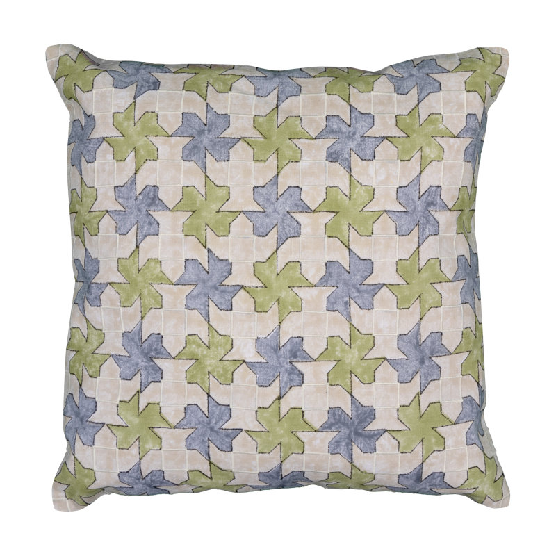 Pinwheels Pillow Cover 20x20 Inch, Blue;Green