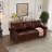 Classic Living Room Nails Sofa Faux Leather-1149069414
