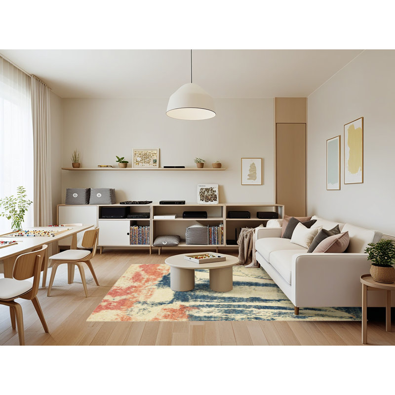Tapis abstrait moderne 2549, Rectangle 7 pi x 9 pi