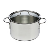 Tri-Ply Stainless Steel 8 Qt Stock Pot with Lid